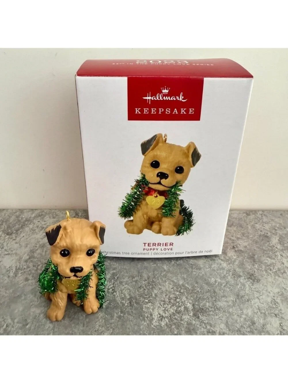 Hallmark Keepsake Puppy Love Terrier Christmas Ornament 33rd In Series 2023 NEW